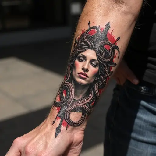 Medusa Inspired Tattoo Design