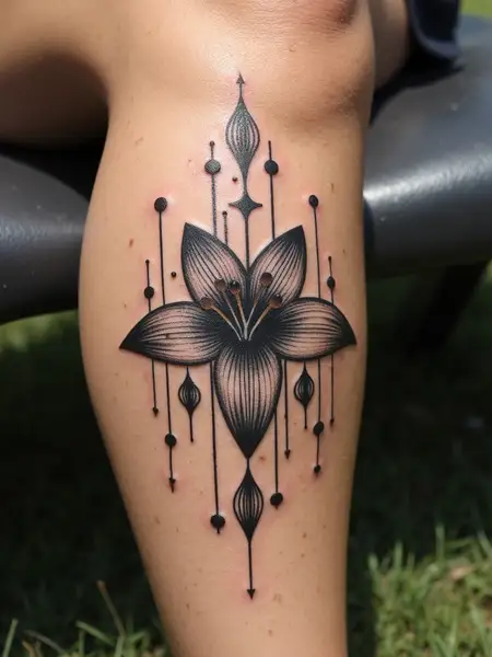 Elegant Lily Tattoo Design